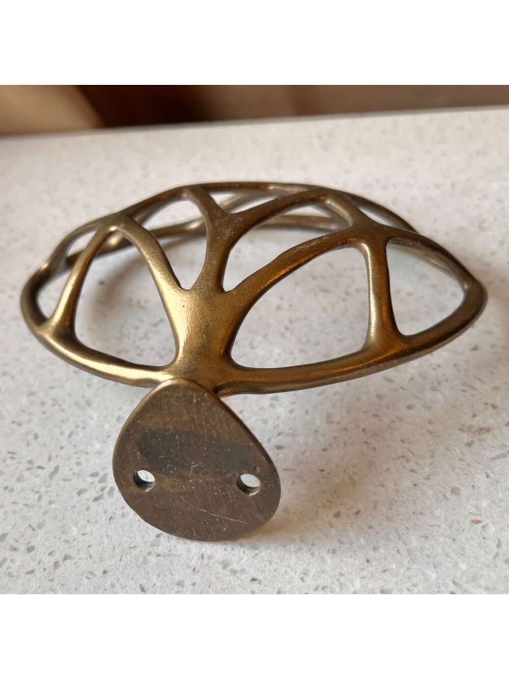 Victorian Style Brass Wall Mount Soap Holder 4.75" W  4.25" From Wall Kitchen - Picture 6 of 8